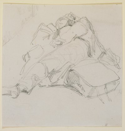 Un homme endormi sur un tas de bagages - James Abbott McNeill Whistler
