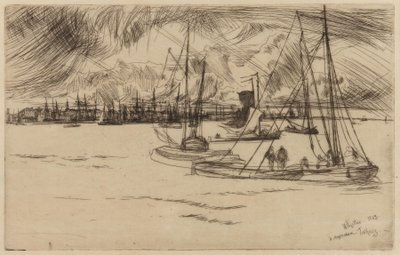 Amsterdam, depuis le Tolhuis - James Abbott McNeill Whistler