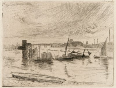 Aube à Battersea (Cadogan Pier) - James Abbott McNeill Whistler