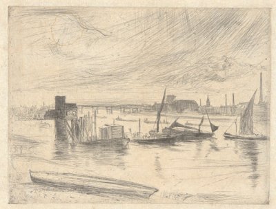 Aube à Battersea (Cadogan Pier), de la série Thames Set - James Abbott McNeill Whistler