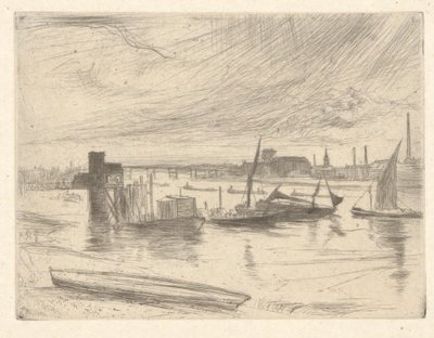 Aube à Battersea (Cadogan Pier), de la série Thames Set - James Abbott McNeill Whistler