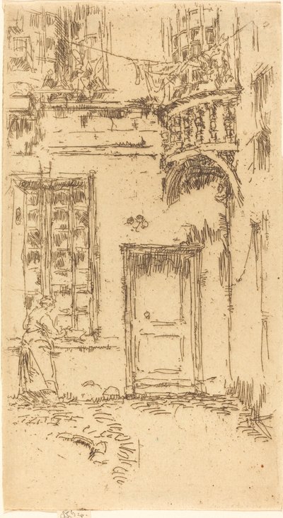 Cour, rue P.L. Courier - James Abbott McNeill Whistler