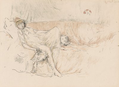 Figure drapée, allongée - James Abbott McNeill Whistler