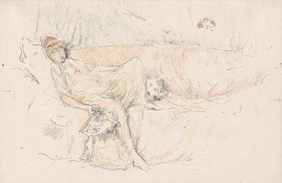 Figure drapée, couchée - James McNeill Whistler