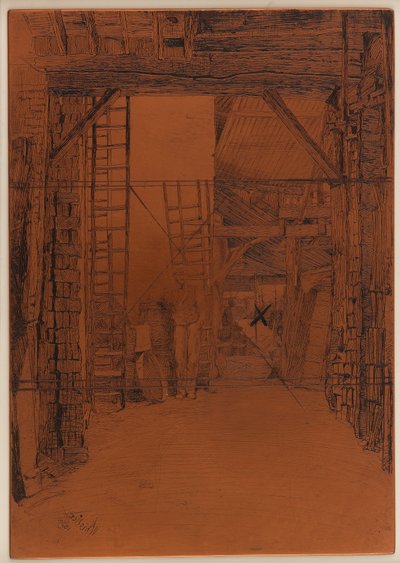 Plaque de gravure : Le brûleur de chaux - James Abbott McNeill Whistler
