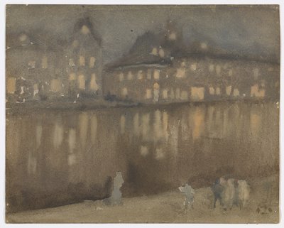 Grand Canal, Amsterdam; Nocturne - James Abbott McNeill Whistler