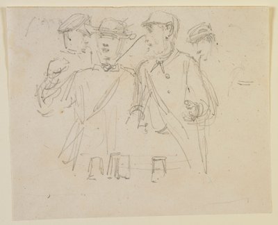 Groupe de quatre hommes - James Abbott McNeill Whistler