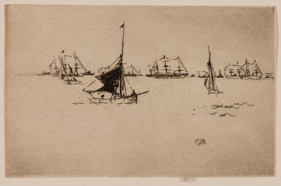 La flotte de Sa Majesté : Soirée - James McNeill Whistler