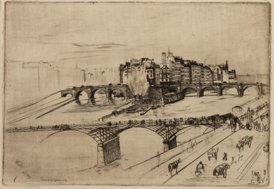 Île de la Cité, Paris - James Abbott McNeill Whistler