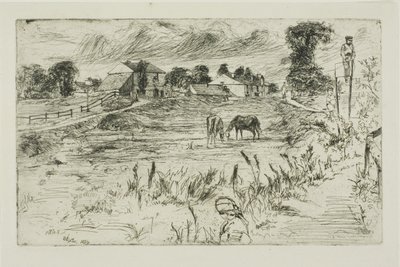 Paysage avec chevaux - James Abbott McNeill Whistler