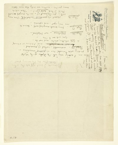 Lettre à William Heinemann avec corrections pour Eden contre Whistler : Le Baronet et le Papillon. Une Saint-Valentin avec un Verdict - James Abbott McNeill Whistler