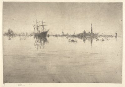 Nocturne, de la série First Venice Set (Venise, une série de douze gravures) - James Abbott McNeill Whistler