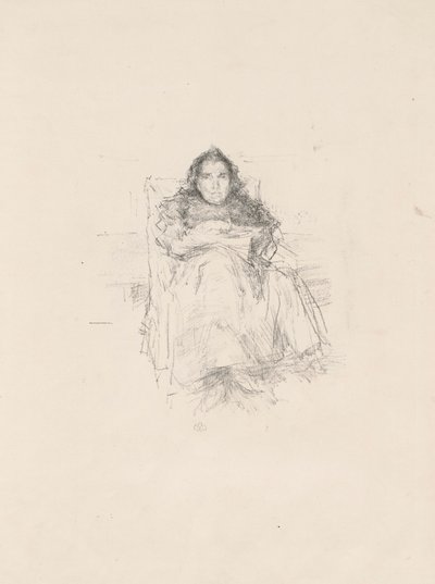Étude de portrait : Mme Philip, n° 3 (recto) Étude de portrait : Geneviève Mallarmé (verso) - James McNeill Whistler