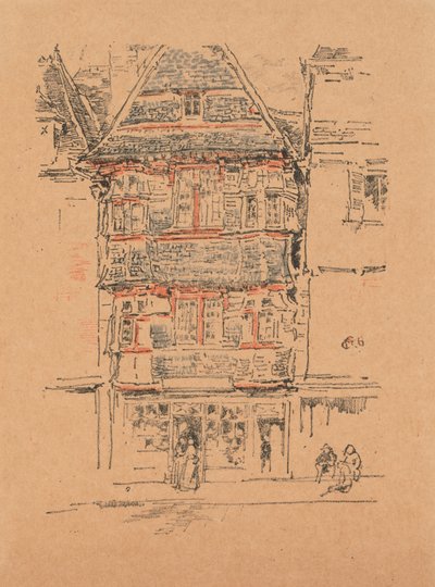 Maison rouge, Paimpol - James Abbott McNeill Whistler