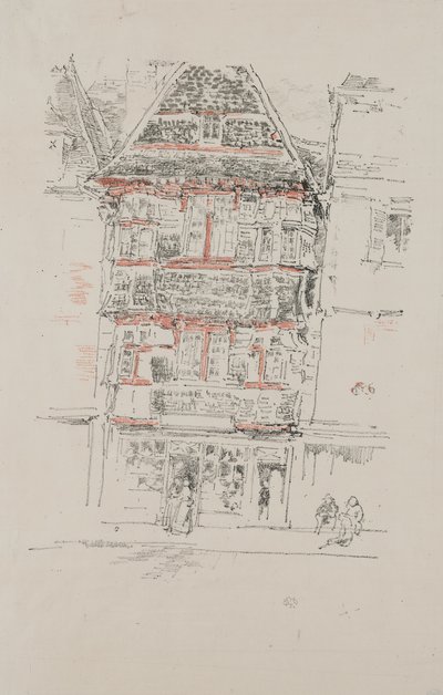 Maison rouge, Paimpol - James Abbott McNeill Whistler