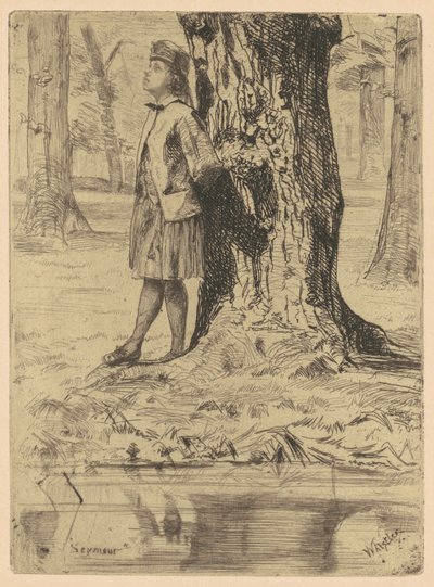 Seymour debout sous un arbre - James McNeill Whistler
