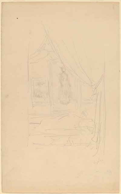Croquis du portrait de Mme Godwin lorsqu