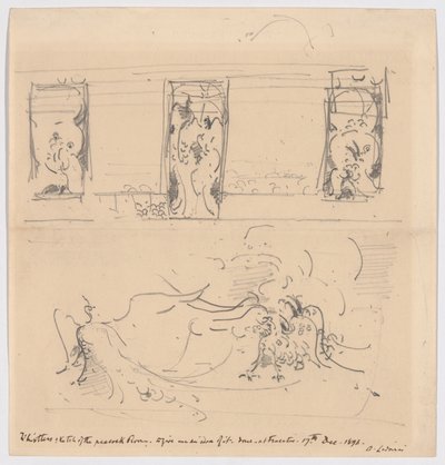 Esquisse de la salle du paon - James McNeill Whistler