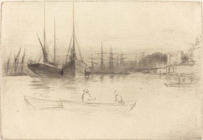 Bateaux à vapeur au large de la tour - James Abbott McNeill Whistler