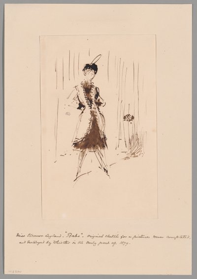 Étude pour "La fille bleue : Portrait de Miss Elinor Leyland" - James McNeill Whistler