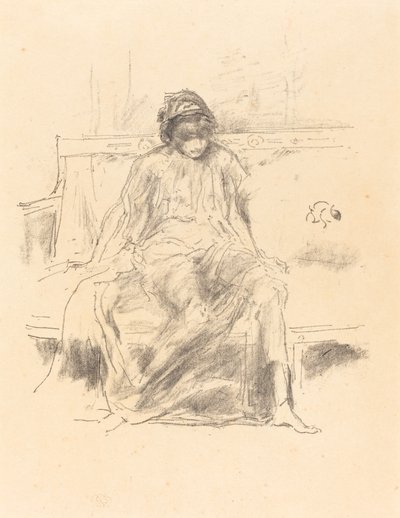 La figure drapée, assise - James Abbott McNeill Whistler
