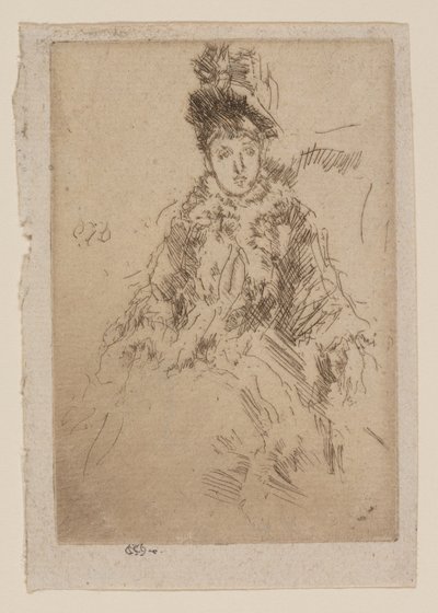 Le Col de Fourrure : Mlle Lenoir - James Abbott McNeill Whistler