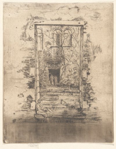 Le Jardin, de la Deuxième série de Venise (Une série de vingt-six eaux-fortes) - James Abbott McNeill Whistler