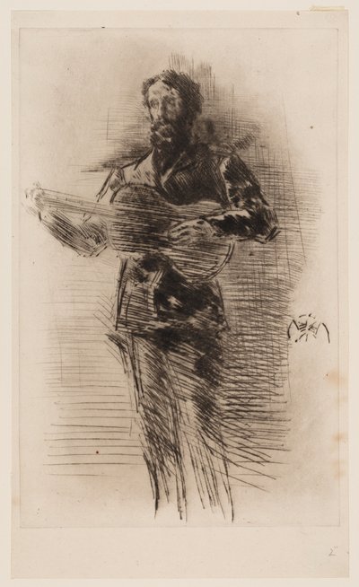 Le joueur de guitare (M.W. Ridley) - James Abbott McNeill Whistler