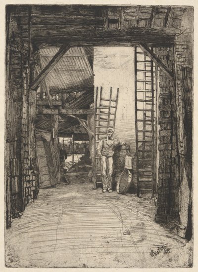 Le Chaufournier, de la série de la Tamise (Une série de seize gravures de scènes sur la Tamise et d