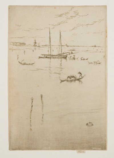 La Petite Lagune, des Douze Eaux-fortes, également connue sous le nom de Premier ensemble de Venise - James McNeill Whistler