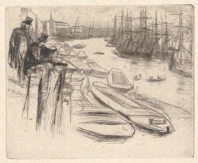 La petite piscine, de la série Thames Set (Une série de seize gravures de scènes sur la Tamise et autres sujets) - James Abbott McNeill Whistler