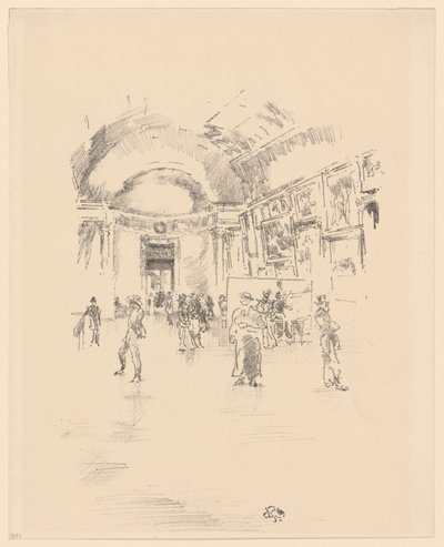 La longue galerie, Louvre - James Abbott McNeill Whistler