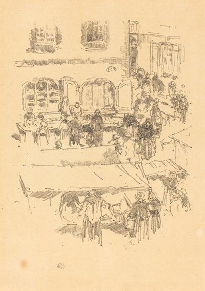 Le marché, Vitré - James Abbott McNeill Whistler