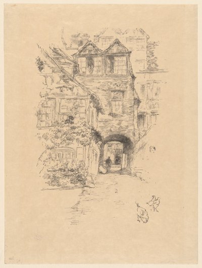 La maison du prêtre, Rouen - James McNeill Whistler