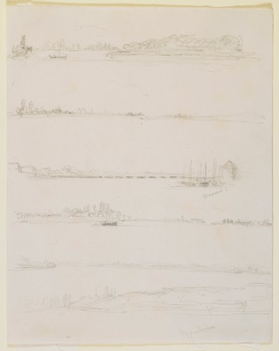Le Rhin, près de Worms et Oppeheim - James Abbott McNeill Whistler