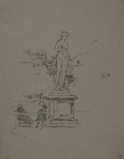 La Statue, Jardins du Luxembourg - James Abbott McNeill Whistler