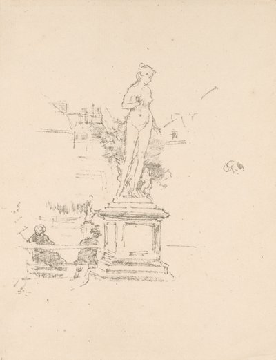 La Statue, Jardin du Luxembourg - James McNeill Whistler