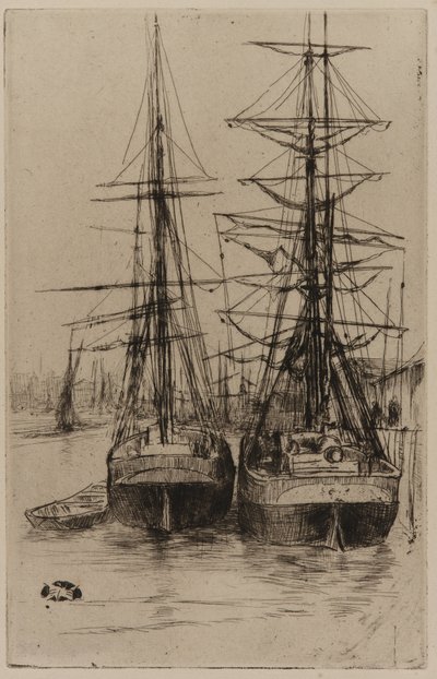 Les deux navires - James Abbott McNeill Whistler