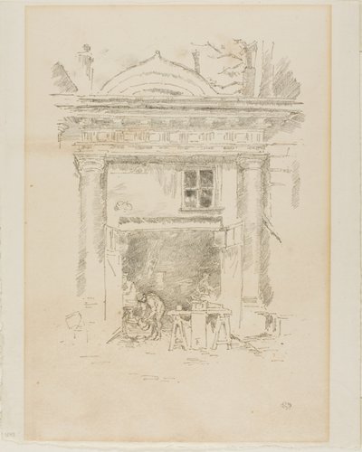 Les ferblantiers, Impasse des Carmélites - James Abbott McNeill Whistler