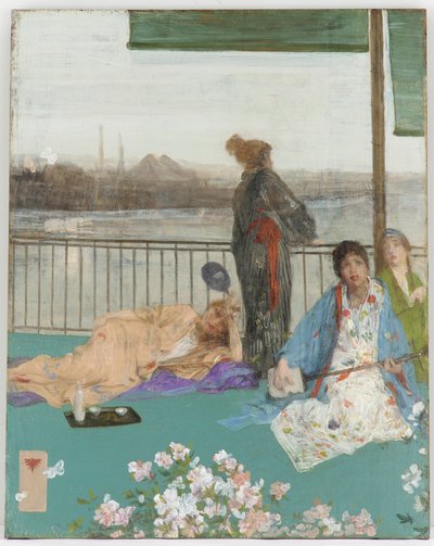 Variations de couleur chair et vert - Le Balcon - James Abbott McNeill Whistler