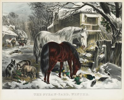 Cour de paille, hiver - James Merritt Ives