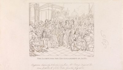 Conceptions pour la grande salle de la Société des Arts (4 sur 1 feuille) - James Mitan