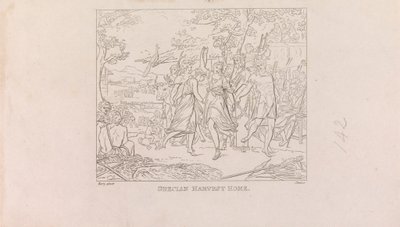 Dessins pour la grande salle de la Société des Arts (4 de 1 feuille) - James Mitan