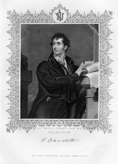 Sir Francis Burdett 1770-1844, homme politique réformiste anglais, 19ème siècle - James Morrison