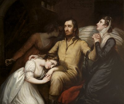 Lafayette dans le cachot à Olmütz avec sa femme et ses filles, 1797 - James Northcote