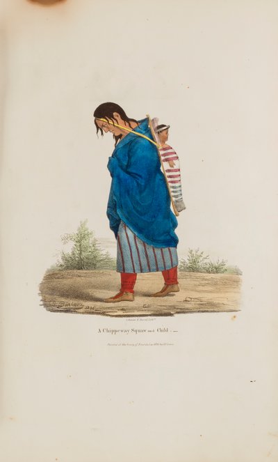 Femme et enfant Chippeway, extrait du Portfolio autochtone - James Otto Lewis