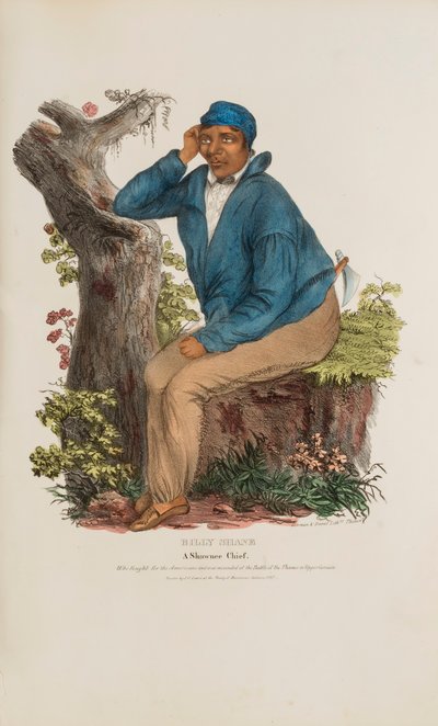 BILLY SHANE ; un chef shawnee, extrait du Portfolio autochtone - James Otto Lewis