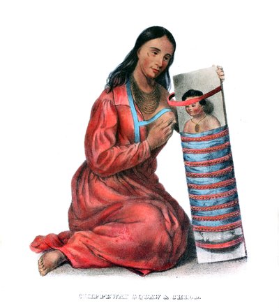 Femme et enfant Chippeway (Ojibwe) - James Otto Lewis