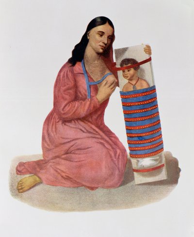 Mère et enfant Chippeway, 1826, illustration de 