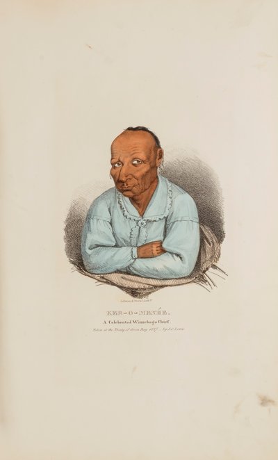 KER-O-MENEE ; un célèbre chef Winnebago, extrait du Portfolio autochtone - James Otto Lewis
